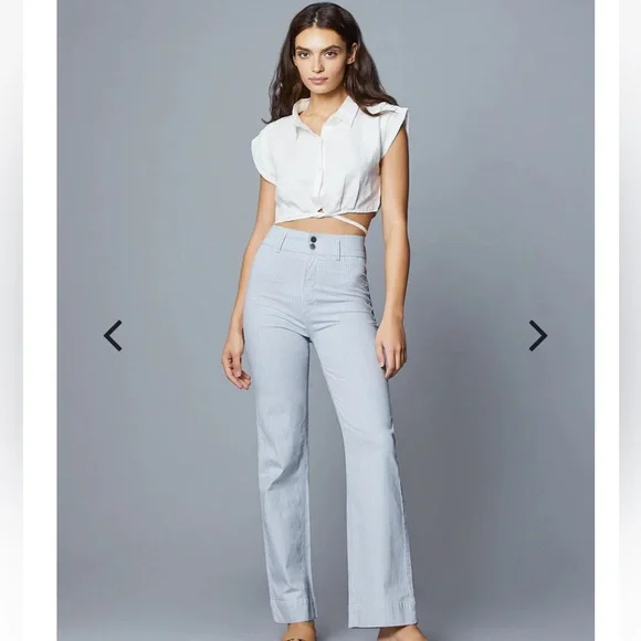 DL1961 Hepburn Stripe | Wide Leg Trousers | Size 28 - Picture 2 of 8